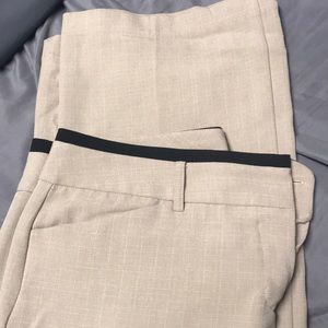 Beige slacks wide leg